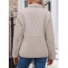 imageDokotoo Womens Winter Quilted Jackets Long Sleeve Button Down Diamond Puffer Jacket Outerwear Coats with PocketsJet Stream