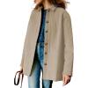 imageDokotoo Casual Quilted Jackets for Women Button Down Collared Long Sleeve Shirts Fall Jackets with Pockets 2025Smoke Gray