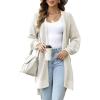 imageDokotoo Womens 2025 Fashion Casual Open Front Long Sleeve Chunky Cable Knit Cardigan Sweaters Outerwear Jacket Coats