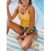 imageDokotoo Bikini Set for Women Swimsuits 2025 Ruffle Tops and Floral Bottoms Swim Suit Bathing Suit for HolidaysYellow