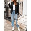 imageDokotoo Cardigan Sweaters for Women Casual Open Front Long Sleeve Button Down Knit Outwear Stand Collar Fall Fashion 2024Black