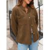 imageDokotoo Cardigan Sweaters for Women Casual Open Front Long Sleeve Button Down Knit Outwear Stand Collar Fall Fashion 2024Brown