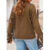 imageDokotoo Cardigan Sweaters for Women Casual Open Front Long Sleeve Button Down Knit Outwear Stand Collar Fall Fashion 2024Brown