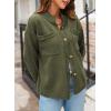 imageDokotoo Cardigan Sweaters for Women Casual Open Front Long Sleeve Button Down Knit Outwear Stand Collar Fall Fashion 2024Green