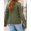 imageDokotoo Cardigan Sweaters for Women Casual Open Front Long Sleeve Button Down Knit Outwear Stand Collar Fall Fashion 2024Green
