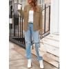 imageDokotoo Cardigan Sweaters for Women Casual Open Front Long Sleeve Button Down Knit Outwear Stand Collar Fall Fashion 2024Khaki