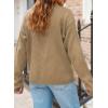 imageDokotoo Cardigan Sweaters for Women Casual Open Front Long Sleeve Button Down Knit Outwear Stand Collar Fall Fashion 2024Khaki