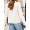 imageDokotoo Cardigan Sweaters for Women Casual Open Front Long Sleeve Button Down Knit Outwear Stand Collar Fall Fashion 2024White