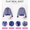 imageDokotoo Cardigan Sweaters for Women V Neck Button Down Long Sleeve Plaid Knit Cardigans Sweater TopsBlue
