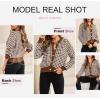 imageDokotoo Cardigan Sweaters for Women V Neck Button Down Long Sleeve Plaid Knit Cardigans Sweater TopsBrown
