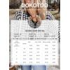 imageDokotoo Cardigan Sweaters for Women V Neck Button Down Long Sleeve Plaid Knit Cardigans Sweater TopsBrown