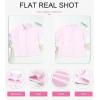 imageDokotoo Casual V Neck Button Down Shirts for Women Solid Short Sleeve Blouse Tops1 Pink