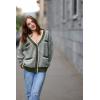 imageDokotoo Fall Clothes for Women 2024 Oversized Knit Womens Cardigans Classy Color Block Open Front Button Down Green XX Large