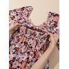 imageDokotoo Fall Dresses for Women 2025 Boho Floral Smocked Empire Waist Square Neck Long Sleeve Button Beach Maxi Dress SundressBlack