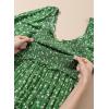 imageDokotoo Fall Dresses for Women 2025 Boho Floral Smocked Empire Waist Square Neck Long Sleeve Button Beach Maxi Dress SundressGreen 10920