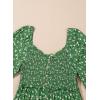 imageDokotoo Fall Dresses for Women 2025 Boho Floral Smocked Empire Waist Square Neck Long Sleeve Button Beach Maxi Dress SundressGreen 10920