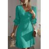 imageDokotoo Fall Dresses for Women 2025 Trendy V Neck Knit A Line Long Sleeve Dress Sweater DressSea Green