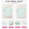 imageDokotoo Floral Print Blouses for Women Crewneck Smocked Puff Sleeve Shirts Casual Babydoll Tops1 Green