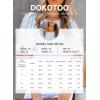 imageDokotoo Floral Print Blouses for Women Crewneck Smocked Puff Sleeve Shirts Casual Babydoll Tops1 Khaki