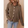 imageDokotoo Oversized Sweaters for Women Casual Solid Long Sleeve Button Down Chunky Knit Hooded Cardigan Sweaters CoatCoffee