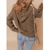 imageDokotoo Oversized Sweaters for Women Casual Solid Long Sleeve Button Down Chunky Knit Hooded Cardigan Sweaters CoatCoffee