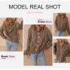 imageDokotoo Oversized Sweaters for Women Casual Solid Long Sleeve Button Down Chunky Knit Hooded Cardigan Sweaters CoatCoffee