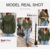 imageDokotoo Oversized Sweaters for Women Casual Solid Long Sleeve Button Down Chunky Knit Hooded Cardigan Sweaters CoatGreen