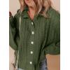 imageDokotoo Oversized Sweaters for Women Casual Solid Long Sleeve Button Down Chunky Knit Hooded Cardigan Sweaters CoatGreen