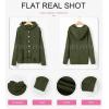 imageDokotoo Oversized Sweaters for Women Casual Solid Long Sleeve Button Down Chunky Knit Hooded Cardigan Sweaters CoatGreen