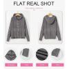 imageDokotoo Oversized Sweaters for Women Casual Solid Long Sleeve Button Down Chunky Knit Hooded Cardigan Sweaters CoatGrey