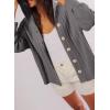 imageDokotoo Oversized Sweaters for Women Casual Solid Long Sleeve Button Down Chunky Knit Hooded Cardigan Sweaters CoatGrey