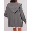imageDokotoo Oversized Sweaters for Women Casual Solid Long Sleeve Button Down Chunky Knit Hooded Cardigan Sweaters CoatGrey