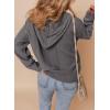 imageDokotoo Oversized Sweaters for Women Casual Solid Long Sleeve Button Down Chunky Knit Hooded Cardigan Sweaters CoatGrey