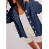 imageDokotoo Oversized Sweaters for Women Casual Solid Long Sleeve Button Down Chunky Knit Hooded Cardigan Sweaters CoatNavy Blue