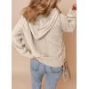imageDokotoo Oversized Sweaters for Women Casual Solid Long Sleeve Button Down Chunky Knit Hooded Cardigan Sweaters CoatWhite