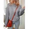imageDokotoo Oversized Womens Shirts Fall Clothes Crew Neck Long Sleeve Knit Cotton Sweatshirt Casual Loose Comfy Sweatshirts Tunic Blouses Fall Fashions 2024 Grey XXLarge