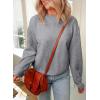 imageDokotoo Oversized Womens Shirts Fall Clothes Crew Neck Long Sleeve Knit Cotton Sweatshirt Casual Loose Comfy Sweatshirts Tunic Blouses Fall Fashions 2024 Grey XXLarge