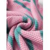 imageDokotoo Sweaters for Women Casual Long Sleeve Turtleneck Knit Striped Color Block Loose Pullover Jumpers Tops