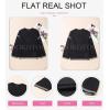 imageDokotoo Sweaters for Women Fashion Solid Crewneck Loose Fit Long Sleeve Contrast Cable Knit Pullover Sweater Jumper TopsBlack