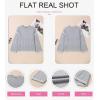 imageDokotoo Sweaters for Women Fashion Solid Crewneck Loose Fit Long Sleeve Contrast Cable Knit Pullover Sweater Jumper TopsGray