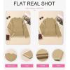 imageDokotoo Sweaters for Women Fashion Solid Crewneck Loose Fit Long Sleeve Contrast Cable Knit Pullover Sweater Jumper TopsKhaki
