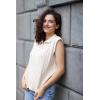 imageDokotoo VNeck Lapel Collar Cable Knit Vest Top for Women  Spring Outfits 2025Beige