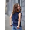 imageDokotoo VNeck Lapel Collar Cable Knit Vest Top for Women  Spring Outfits 2025Blue