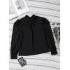 imageDokotoo Womens 2024 Long Sleeve High Neck Puff Long Sleeve Casual Loose Shirts Tops and BlousesBlack