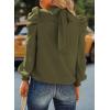 imageDokotoo Womens 2024 Long Sleeve High Neck Puff Long Sleeve Casual Loose Shirts Tops and BlousesGreen 2