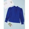 imageDokotoo Womens 2024 Long Sleeve High Neck Puff Long Sleeve Casual Loose Shirts Tops and BlousesSky Blue