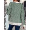 imageDokotoo Womens 2025 Fashion Casual Open Front Long Sleeve Chunky Knit Striped Cardigans Sweaters Outerwear CoatsDeep Green