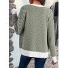 imageDokotoo Womens 2025 Fashion Casual Open Front Long Sleeve Chunky Knit Striped Cardigans Sweaters Outerwear CoatsGreen