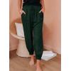 imageDokotoo Womens 2025 Soft Casual Drawstring Tie Elastic Waist Loose Jogger Pants with PocketsC Green 2