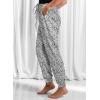 imageDokotoo Womens 2025 Soft Casual Drawstring Tie Elastic Waist Loose Jogger Pants with PocketsC Leopard
